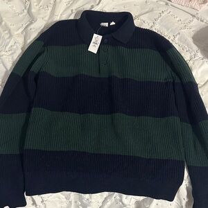 GAP Kids Striped Sweater - Navy and Green
